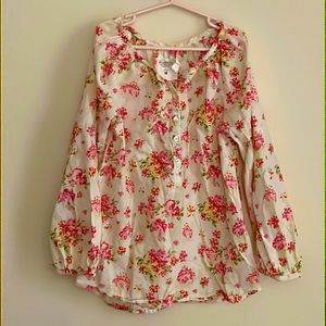 Girls h&m floral print blouse size 9-10y